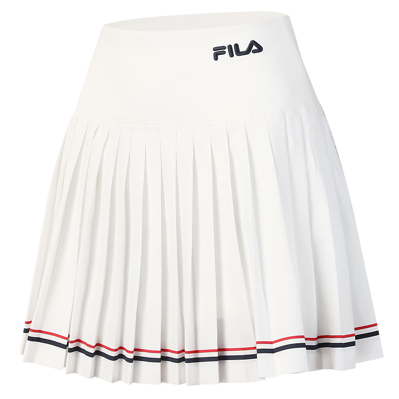 FILA斐樂(lè)官方女梭織裙2026夏網(wǎng)球運(yùn)動(dòng)防曬半身裙百褶裙帶底褲
