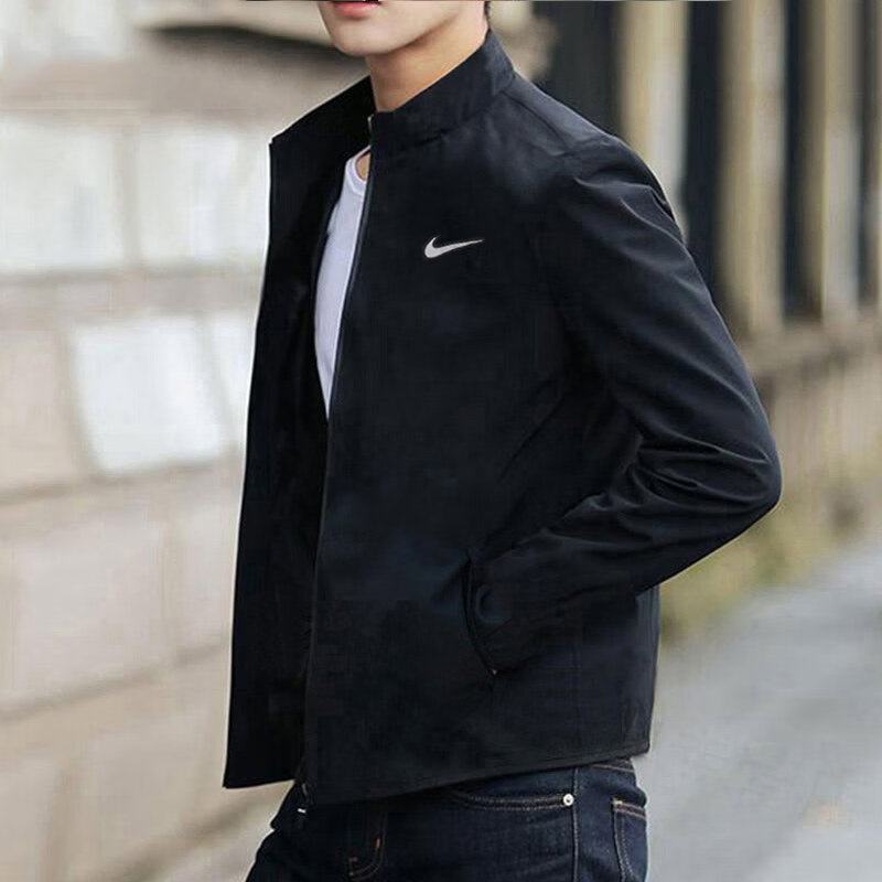 耐克梭织夹克男Nike官方2026春季新款立领防风外套休闲运动服长袖上衣 FB7500-010 L