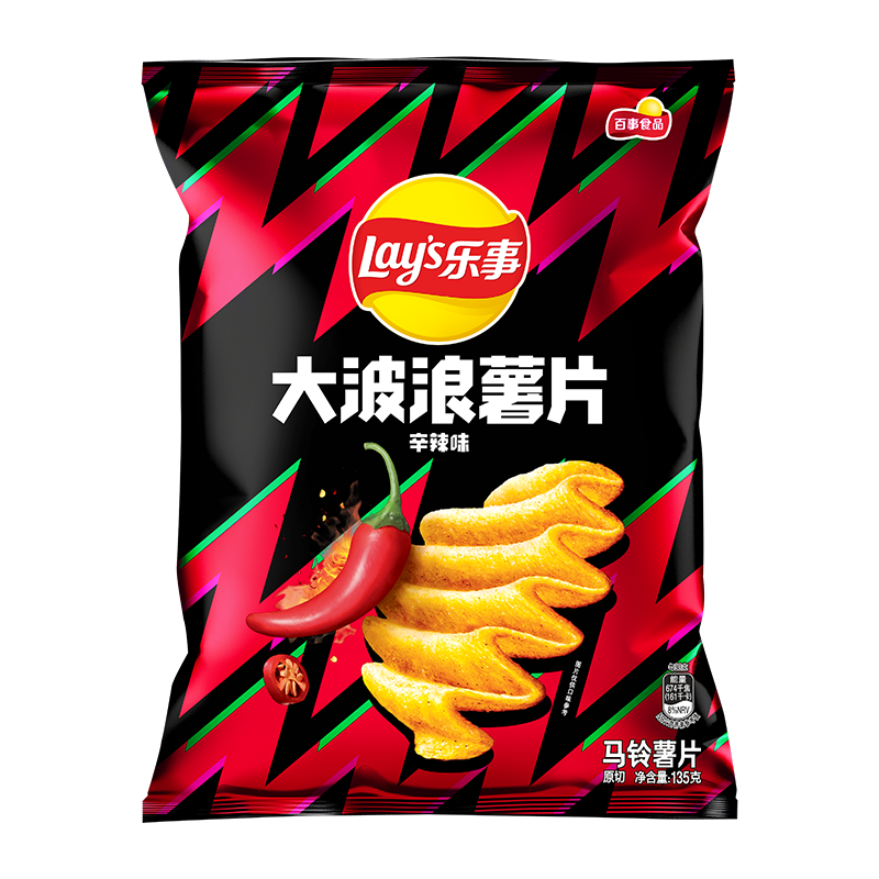 Lay\'s 乐事 大波浪 马铃薯片 辛辣味 135g