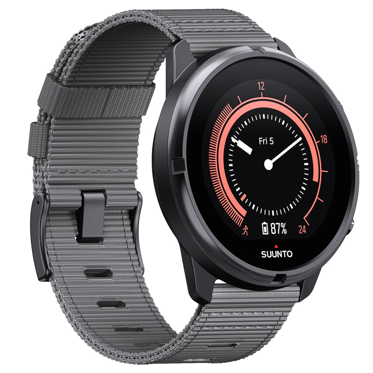 ENDUROBAND适用松拓7/9/9 Baro 松拓 Spartan 24mm尼龙表带透气表带运动腕带 灰色 颂拓-24mm宽接口