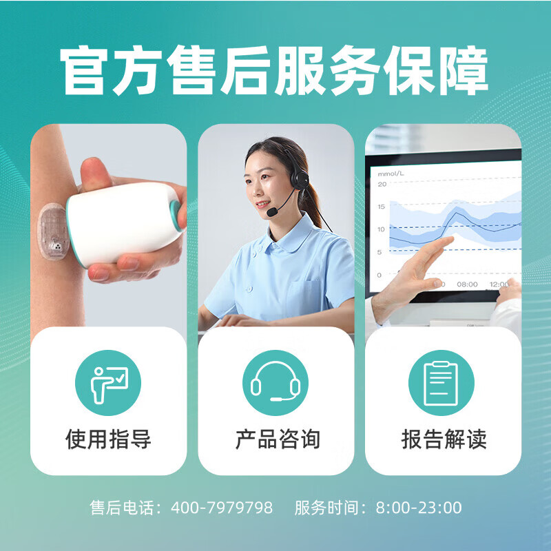 硅基动感 硅基轻享动态血糖仪分体式免扎手指可复用24小时监测仪器GS1-P2 10盒探头【监测140天】