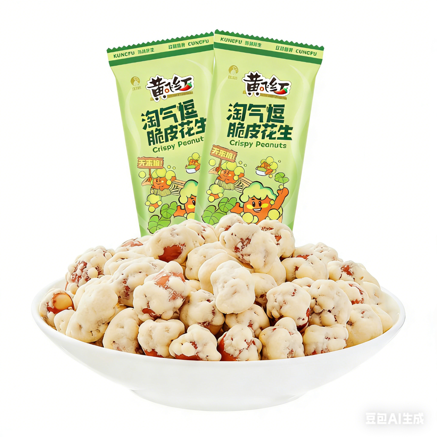 黄飞红花生米【49元任选10件】黄飞鸿香脆椒坚果炒货露营下酒菜零食 芥末味脆皮花生35g*2袋
