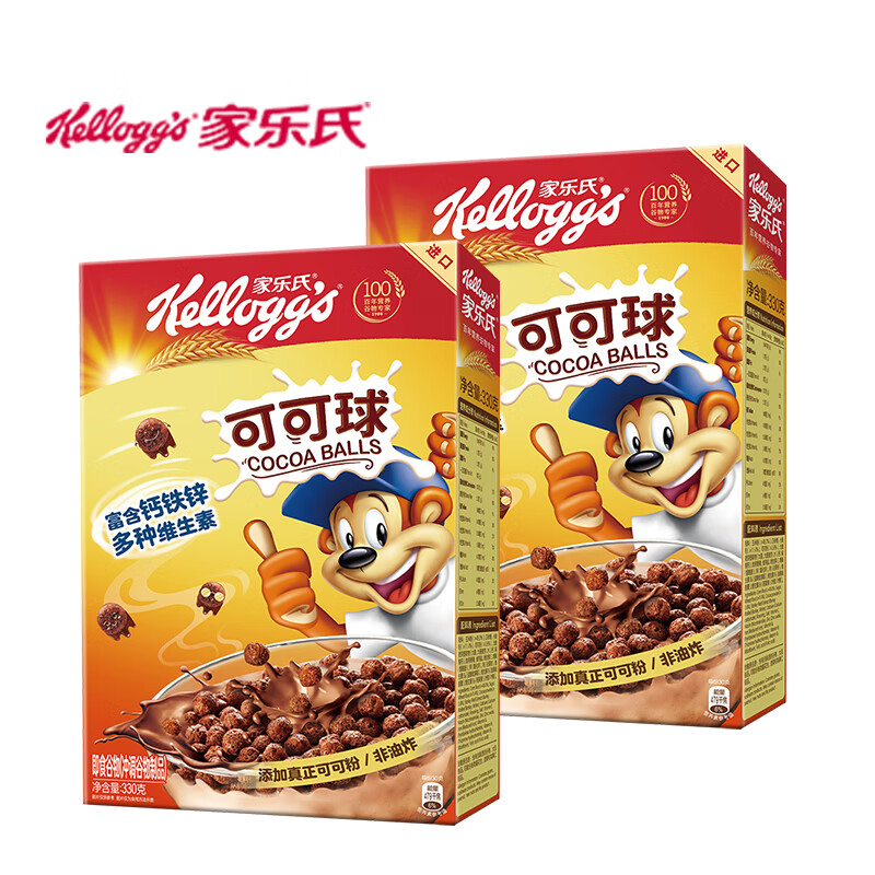 �����ϣ�Kellogg�� ����ʳƷ��ͯӪ����͹�����Ƭ�ɿɷ��ɿ�����Ƭ��ţ�̹���Ȧ �ɿ���330g*2