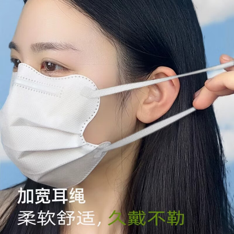 顶格蝶形医用外科口罩一次性口罩独立包装灭菌级10只透气不勒耳颜值 蝶形白色【灭菌级】10只*18袋