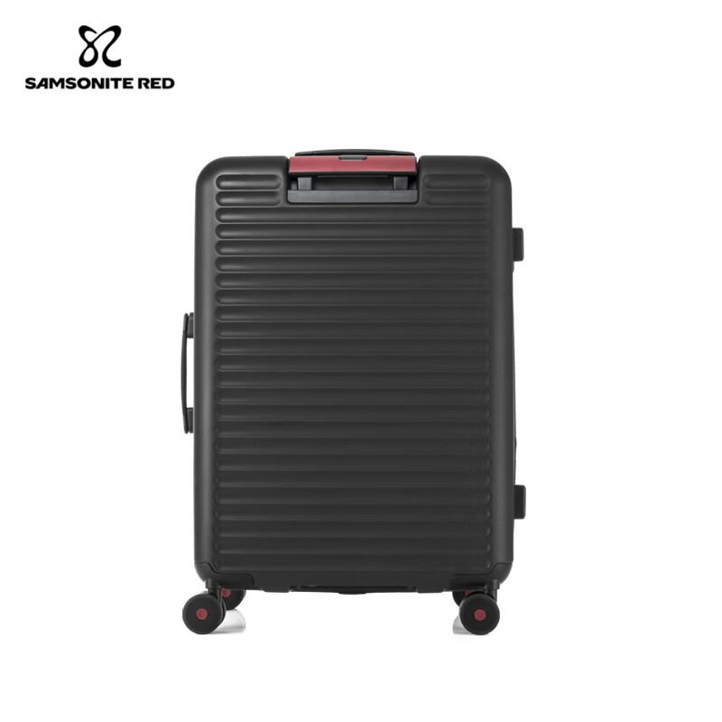 新秀丽（Samsonite）【娜扎同款】大波浪行李箱 时尚轻盈拉杆箱 大容量密码旅行箱KJ1 HG0-黑墨色 28英寸