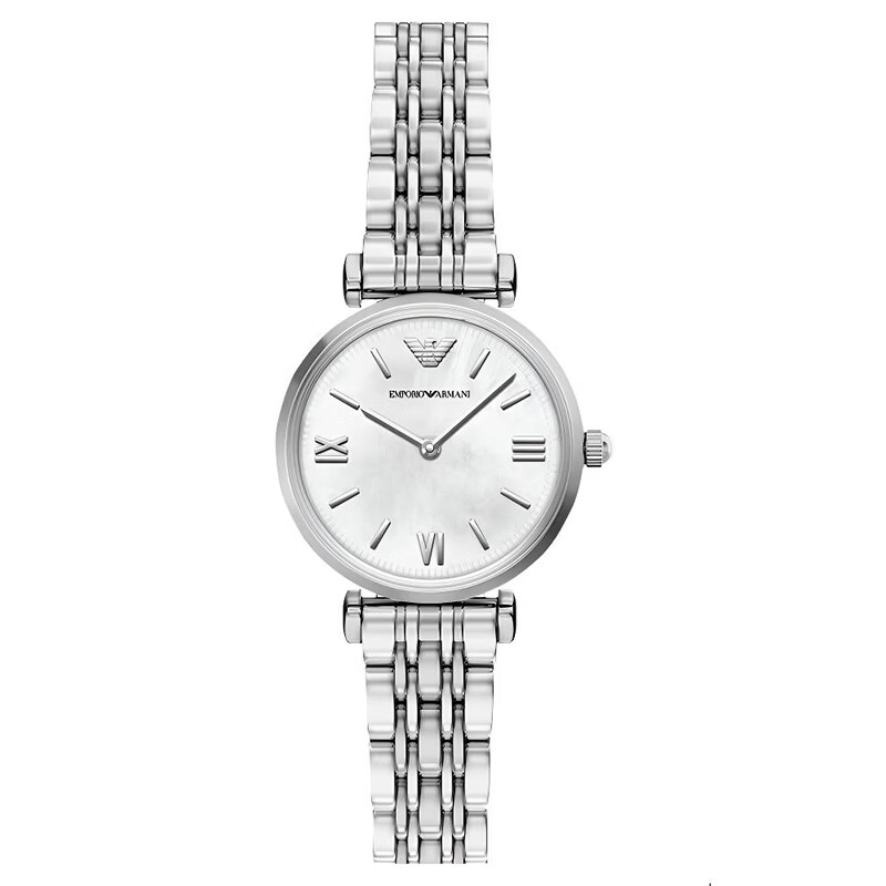 EMPORIO ARMANI 阿玛尼满天星手表女生日七夕情人节礼物送女友镶钻石英表女名表 【明星同款】白月光 AR11768