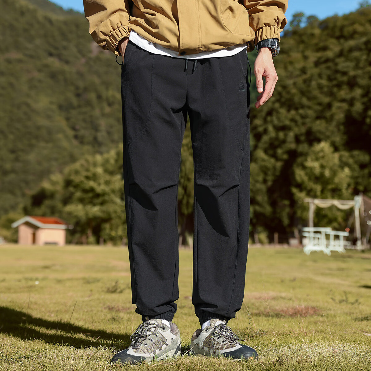 布衣传说休闲裤合集 微弹舒适亲肤百搭小锥形男式休闲裤 黑色12523 XL