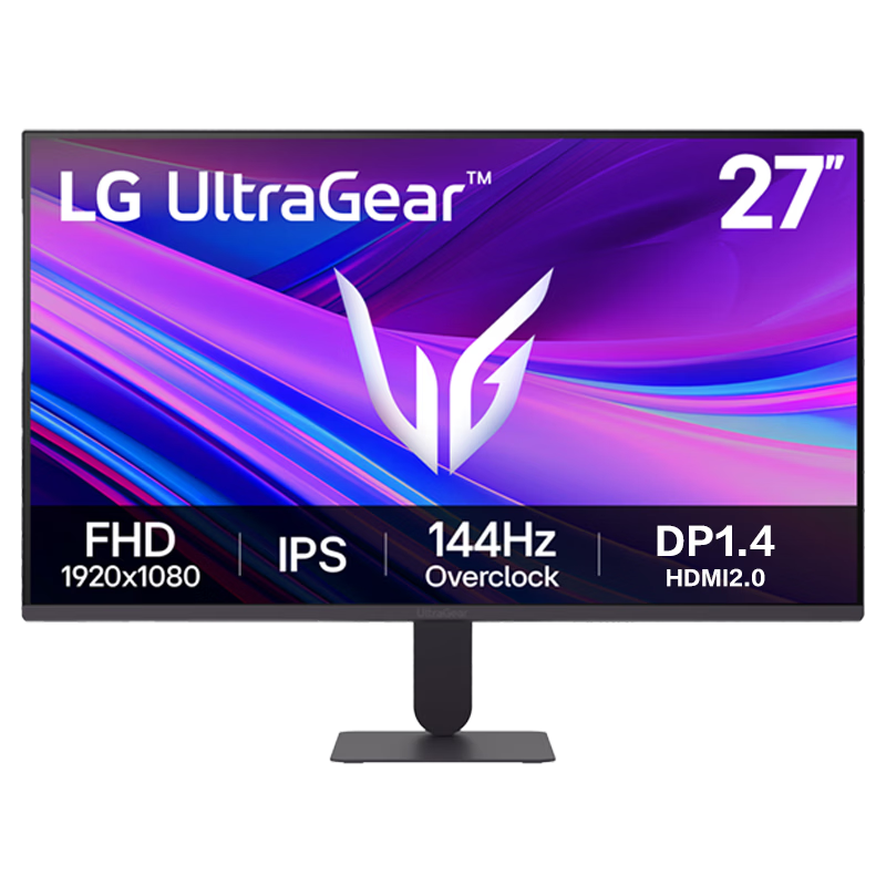 LG G4 27英寸电竞显示器144Hz(O/C) IPS FHD 防眩光  HDR400 99%sRGB 家用游戏电脑显示屏 27G411A