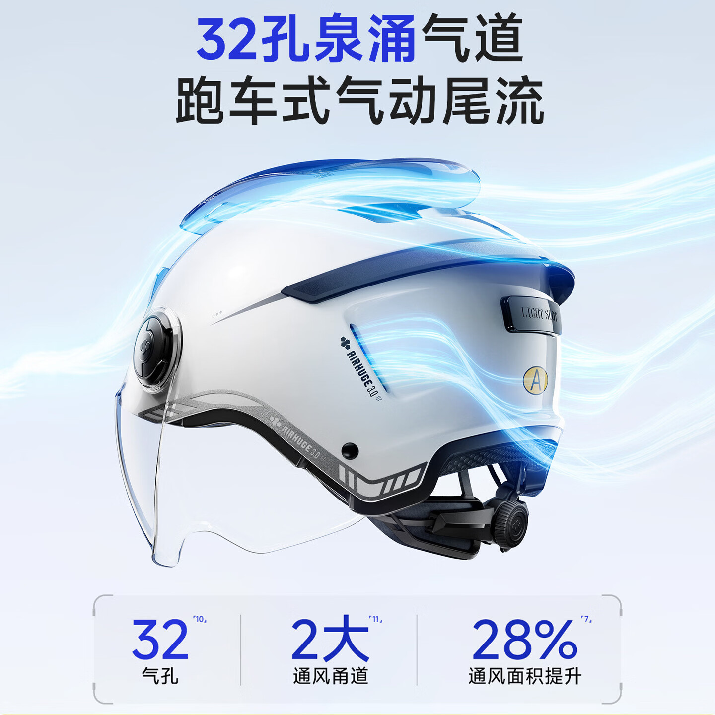 TWOBEE两只小蜜蜂3C认证电动摩托车头盔男女夏季防晒半盔2026新款天窗3.0 3.0南瓜橙【变色长镜】赠头盔锁+原装内衬+尾灯 均码