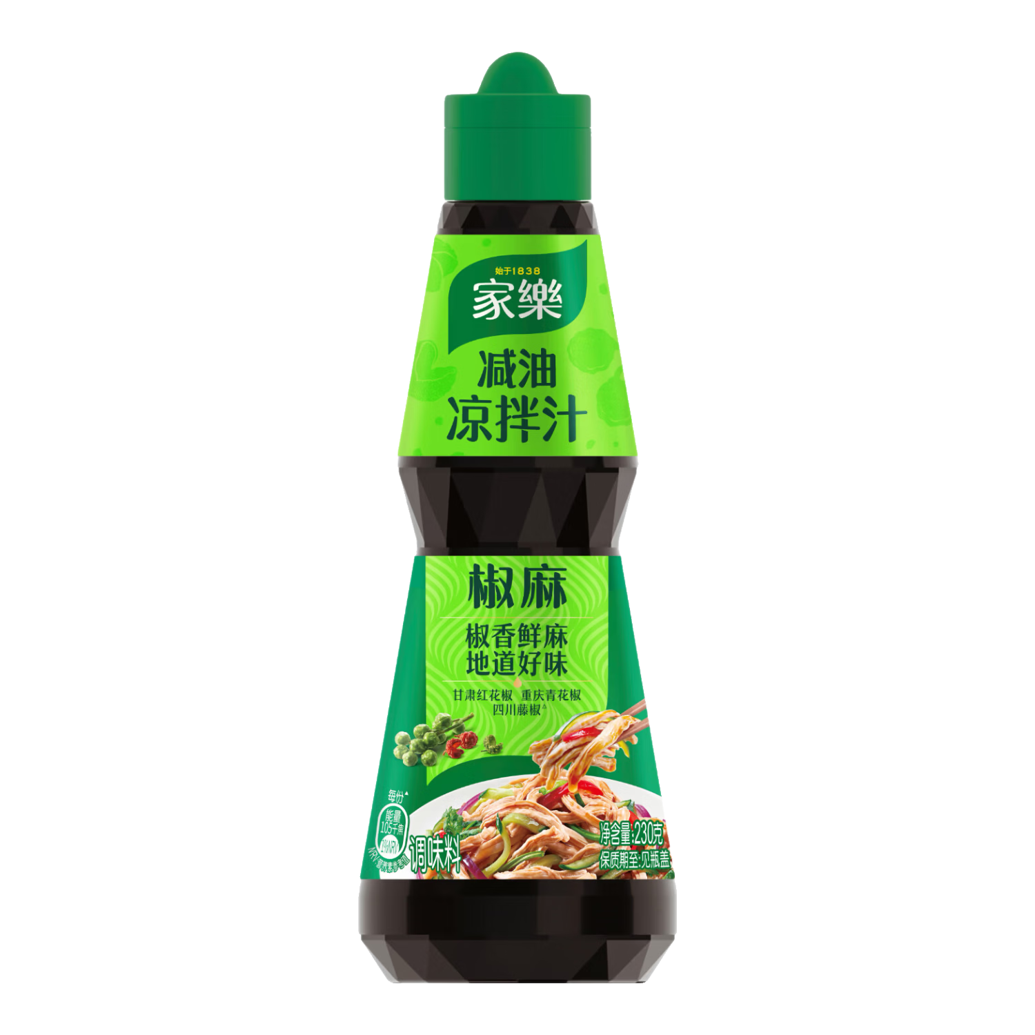 家乐旗舰店家乐鲜香椒麻酸辣减油麻辣海鲜鲜爽0脂捞汁凉拌菜调料汁 家乐鲜香椒麻减油凉拌汁230g*1
