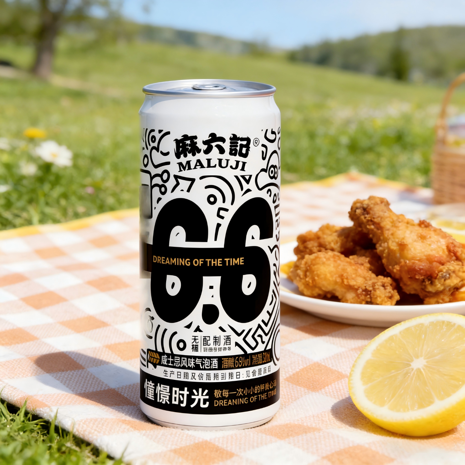 麻六记威士忌风味气泡酒微醺小酒 6.6度 320mL 6瓶