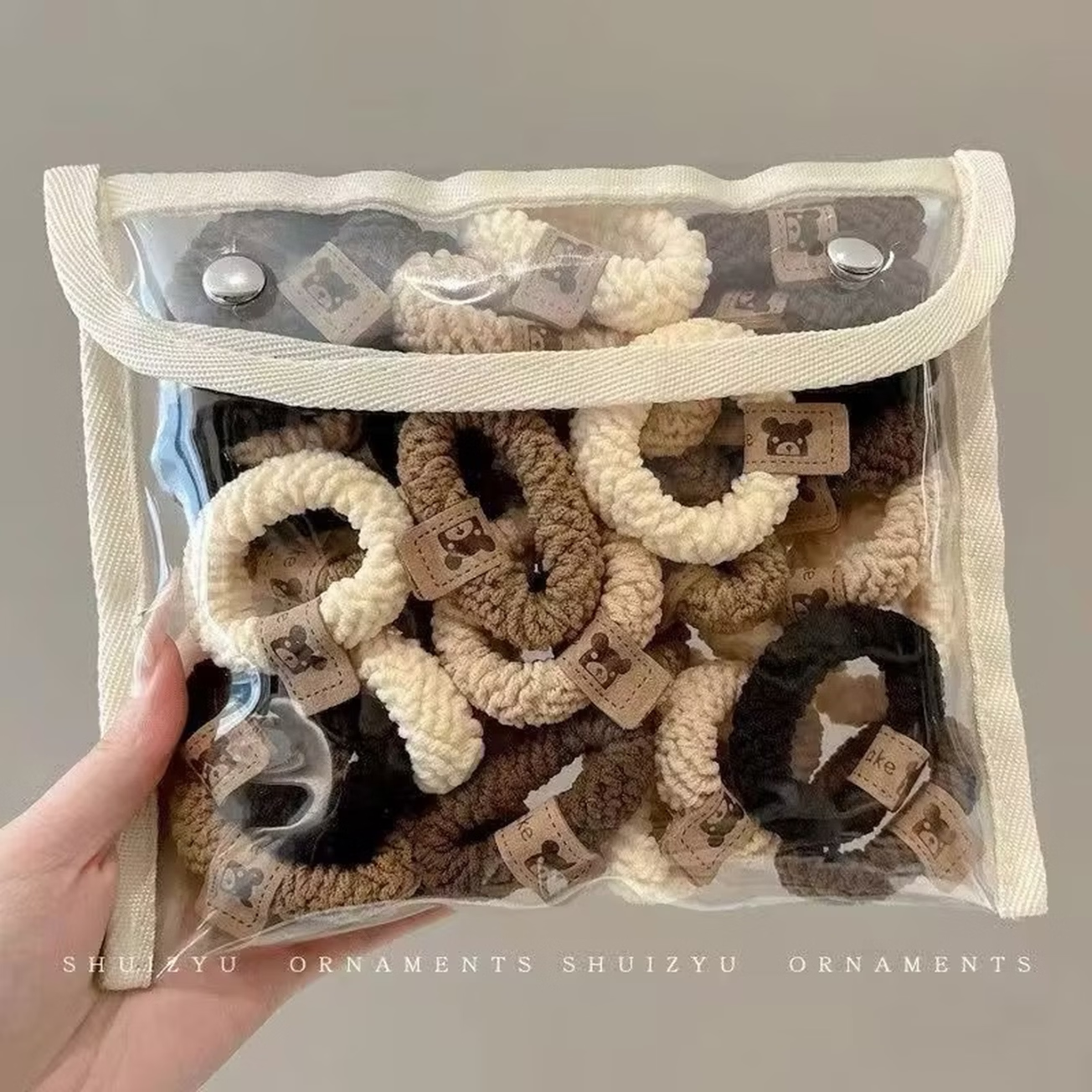 头绳款高端发圈女扎头发橡皮筋高弹力耐用发绳女生头饰皮套 10个