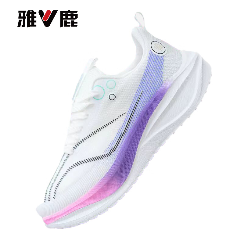 雅鹿逐风轻跑缓震舒适休闲运动鞋男女鞋 全黑 45