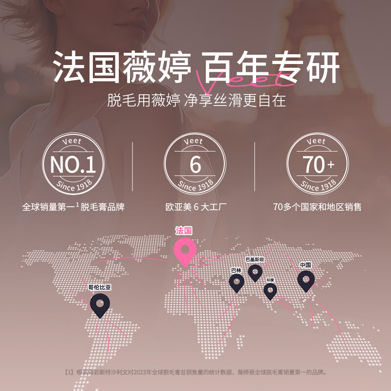 薇婷（VEET）脱毛膏 男女士学生通用腋下腋毛腿毛四肢除毛 非全身非私处不永久 【全新包装】温和脱毛膏50ml