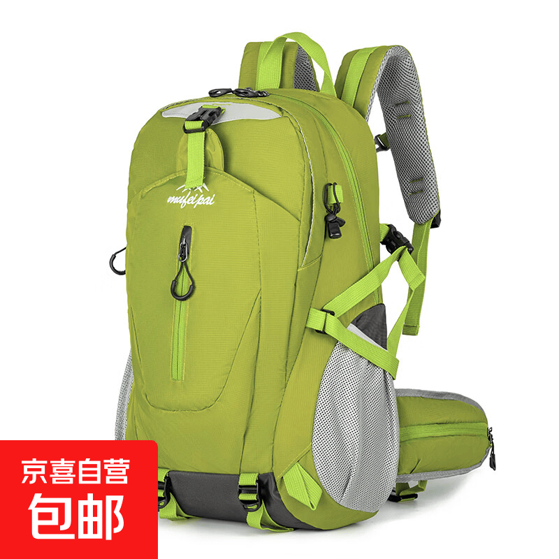【骆驼同款】户外登山包徒步双肩背包大容量休闲旅行包防水男女 原野绿【城市轻潮 户外硬核】 18L 中包 适合 周末短途出行（2-3天）