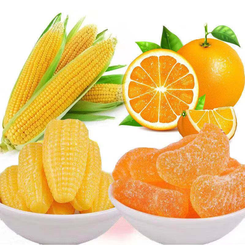老式玉米橘子软糖味喜糖年货休闲零食结婚高粱童年 【橘子软糖500g*1包】