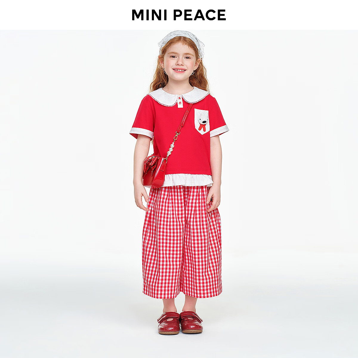 MINIPEACE×卡斯波和丽莎系列太平鸟童装女童短袖T恤速干凉感夏装