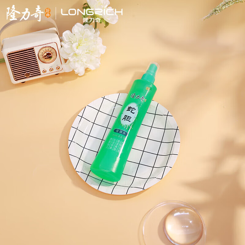 隆力奇蛇胆花露水清凉爽肤195ml沁凉舒爽蛇胆精华清香怡人竹叶清香型 蛇胆花露水195ml*2瓶