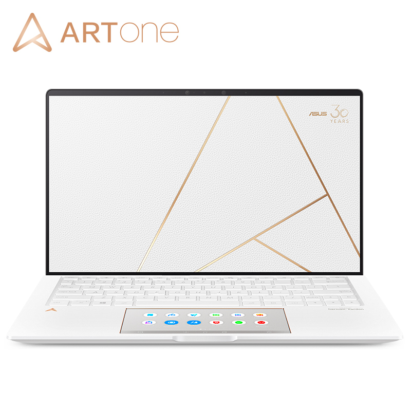 ARTONE 手工真皮 18K镀金轻奢本 13.3英寸全面屏 双屏 轻薄笔记本电脑(i7-8565U 16G 1TSSD MX250 2G)白色