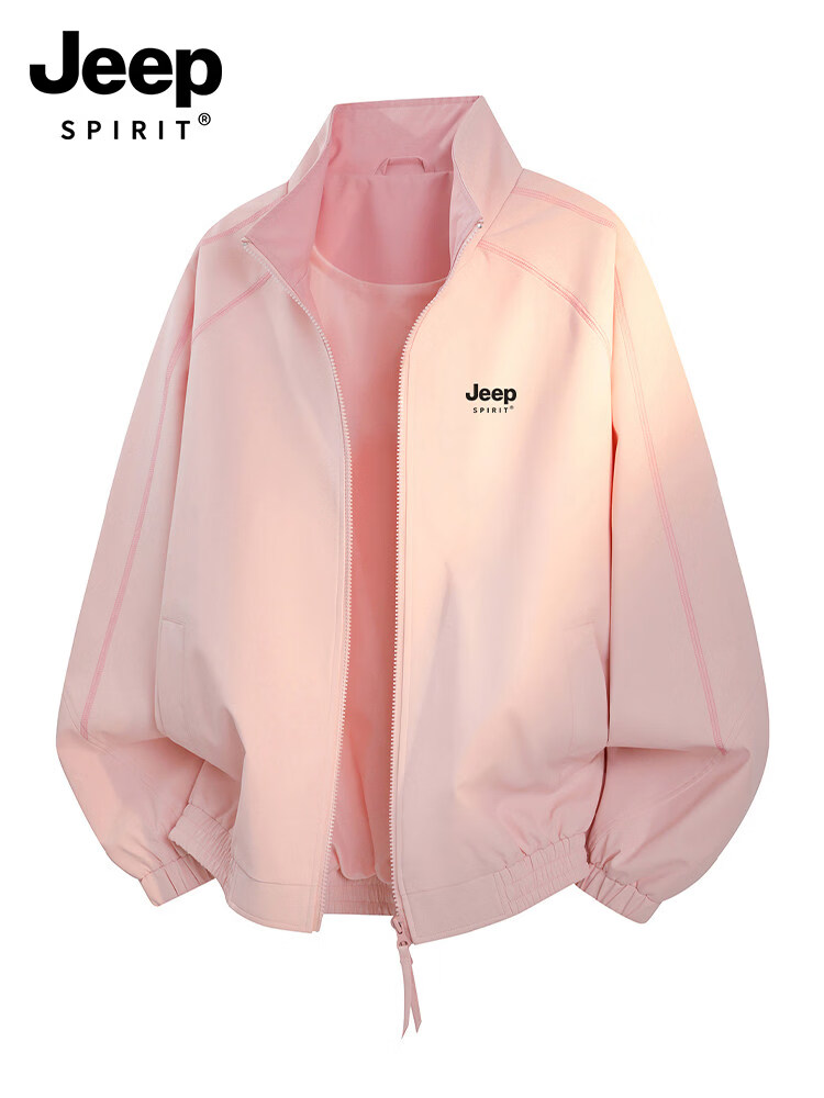 JEEP SPIRIT外套女春季2026新款休闲学院风高级感宽松早春防风冲锋衣夹克定制 松羽蓝-7027 S
