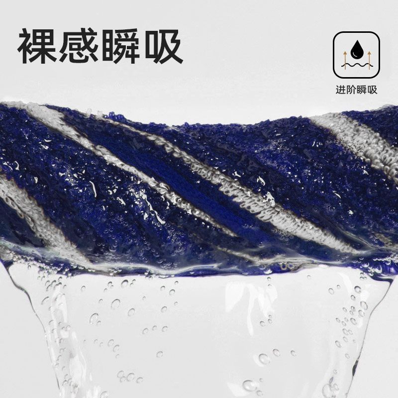 金号7A抗菌100纯棉柔软吸水加厚高端品质男士洗澡洗脸毛巾 【7A抗菌独立包装】棕色+蓝色 2条