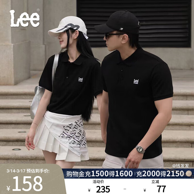 Lee��׼���ɹ�����ߴ���logo���ж�����Ůͬ������polo�����г� ��ɫ M 79Ԫ