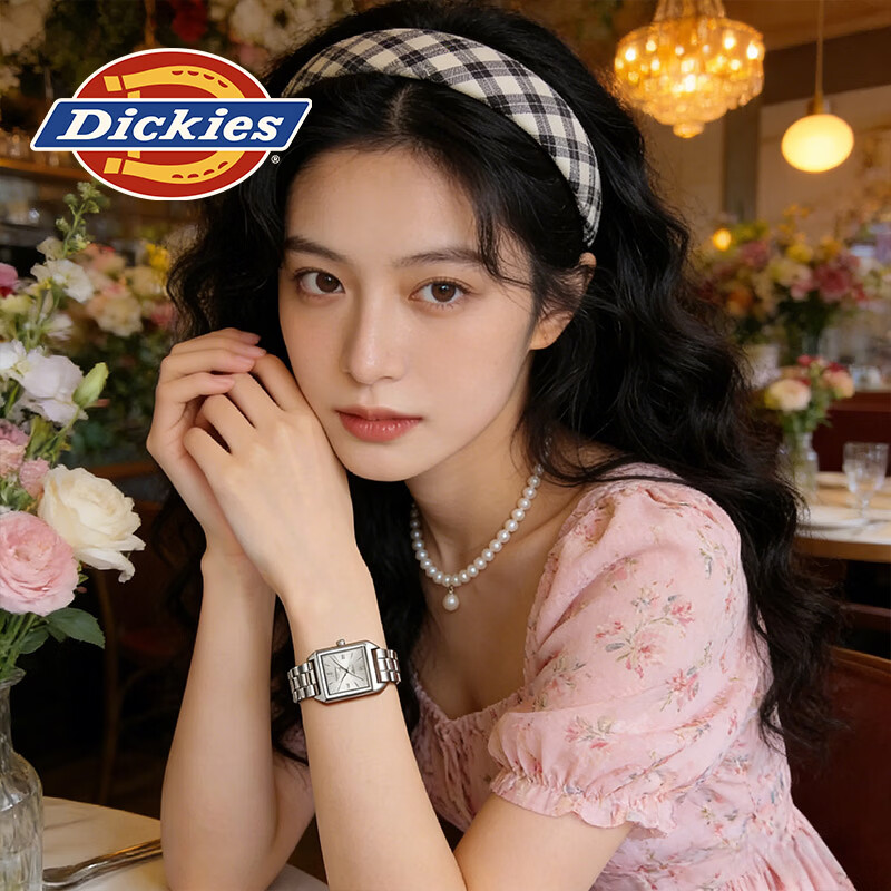 Dickies手表女新款ins轻奢小众腕表简约女表时尚百搭石英表送女生日礼物 250F60LYXCL-779L1-7SSY【皮带白表盘】