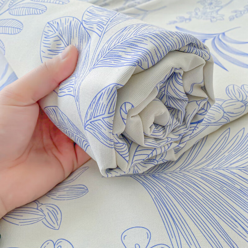 雅鹿加厚老粗布床单单件100原棉亚麻床罩学生宿舍被单三件套单人 柒婳 单床单200*230cm