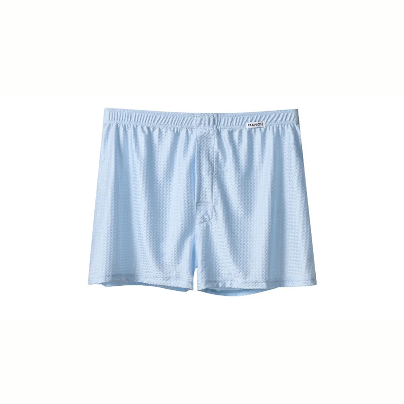 倍今宜【一裤多穿】流光阿罗裤宽松爆款男士凉感无痕透气大码睡裤家居裤 2条装：星空蓝+月光银 2XL 【推荐155-185斤】