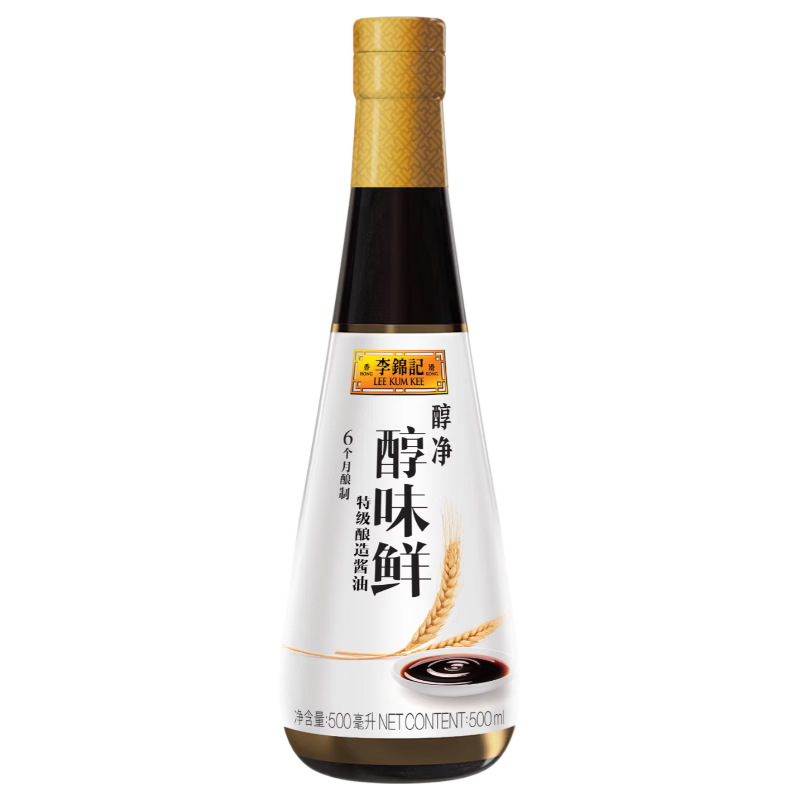 李锦记醇净醇味鲜500ml【特级】头道精华 凉拌焖炖炒生抽酱油
