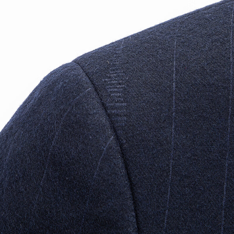 罗蒙(ROMON)【含羊毛】男士商务西服新款中青年纯色职业单西外套正装西装男 藏青色 50 (180)