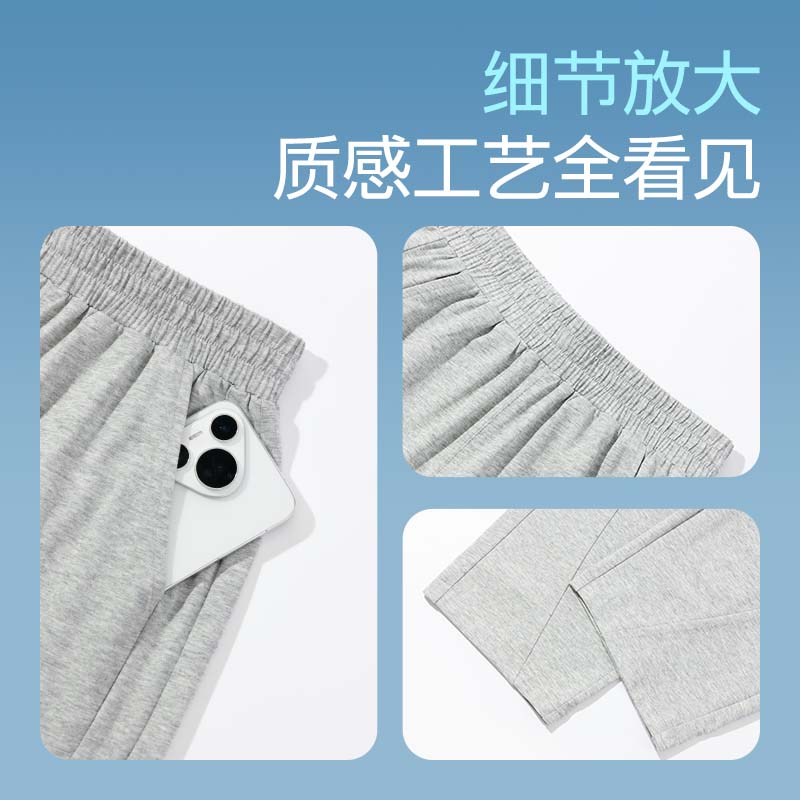 贵人鸟童装女童新款时尚弯刀裤中大童夏季亲肤长裤儿童百搭休闲裤 黑/G贵人鸟白刻字膜K 110