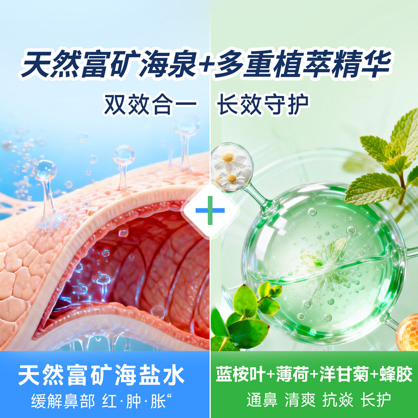MARIMER法国玛利雅海盐水洗鼻植萃鼻腔喷雾缓解鼻痒鼻不畅鼻水肿通鼻精油 【买2赠1共3瓶】天然精油 缓解鼻塞*2