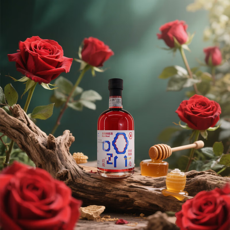 识南蜂蜜酒桑葚酒桑葚蜂蜜酒自然发酵女士微醺低度酒年货送礼礼盒装酒 玫瑰蜂蜜酒 330mL 6瓶 6度（送礼盒礼袋）