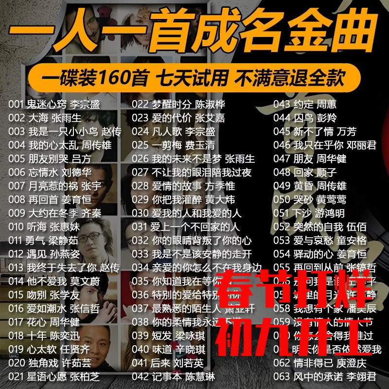 车载cd碟片经典老歌怀旧歌曲正版歌碟无损音乐光盘唱片汽车用光碟 CD光碟-【新品限时抢购】-（活动 经典老歌（1碟180首）【第1蝶】