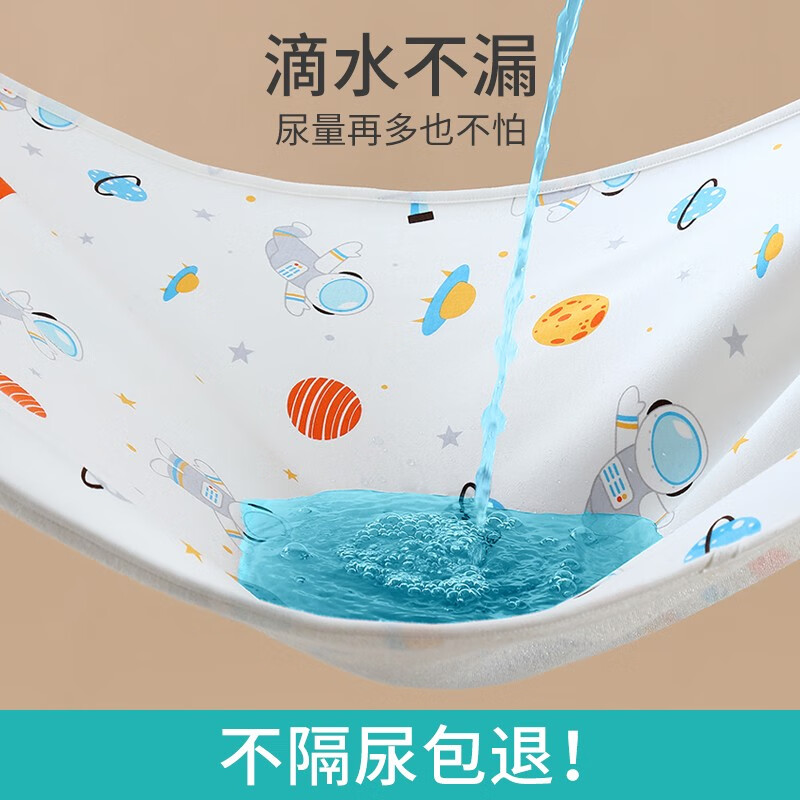 小白豚隔尿垫婴儿可水洗超大号可洗防水床单小号透气纯棉幼儿园大床儿童 2件健康【A类纯棉+竹纤维】 70*120cm