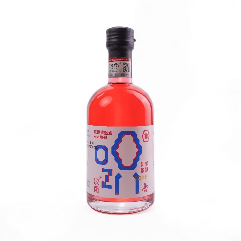 识南蜂蜜酒桑葚酒桑葚蜂蜜酒自然发酵女士微醺低度酒年货送礼礼盒装酒 玫瑰蜂蜜酒 330mL 6瓶 6度（送礼盒礼袋）