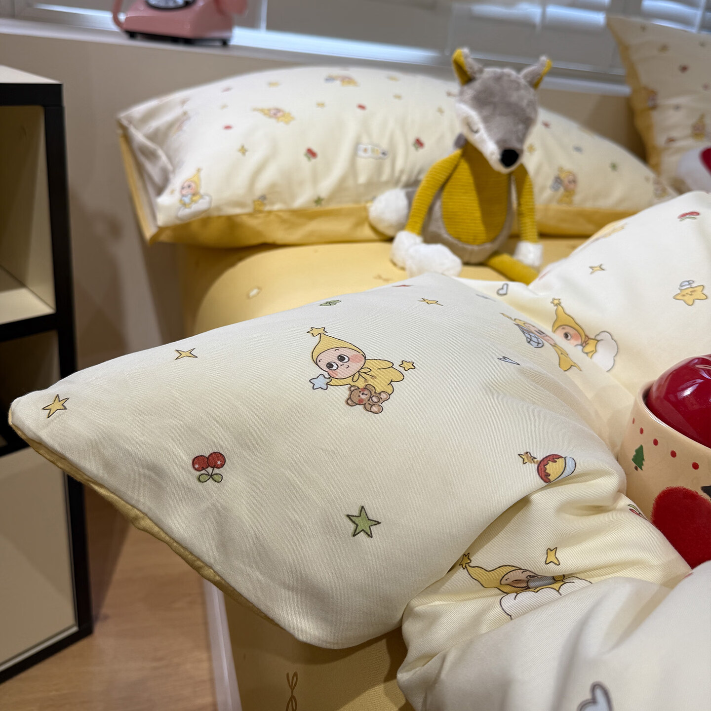 苏萱卡通纯棉床上四件套1.5m1.8米学生宿舍100全棉被套床单床品三件套 可爱星人 1.8m 床单款 四件套-被套200x230cm