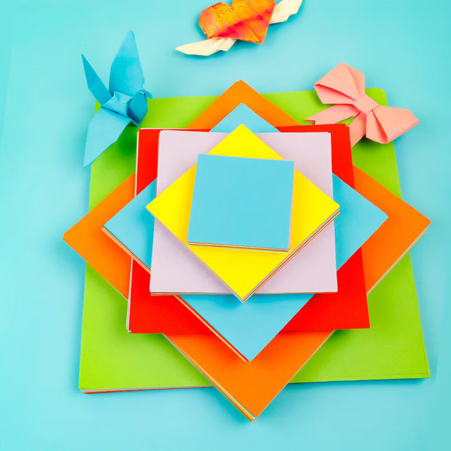 折纸彩纸套装正方形a4幼儿园宝宝儿童小学生手工专用硬卡纸剪纸 100张