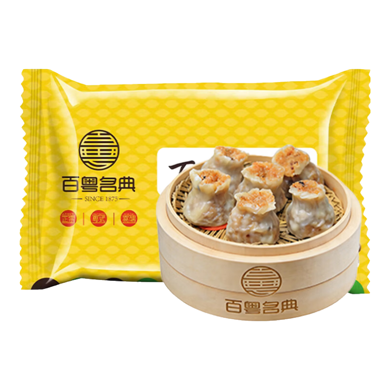 百粤名典广式烧麦香菇猪肉糯米1kg速冻烧麦早餐半成品速食家庭装大包装 糯米烧麦1kg