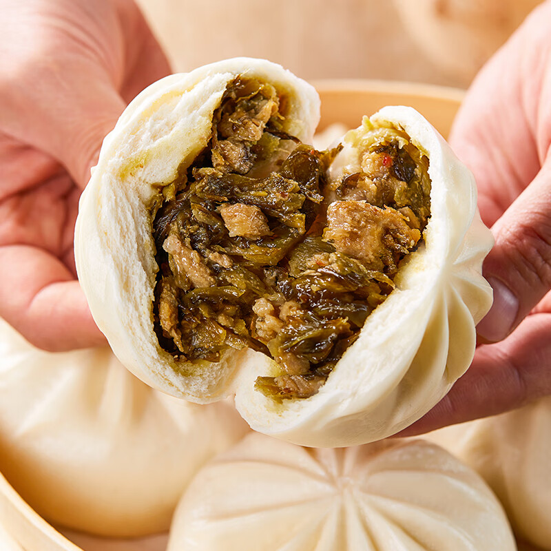 正大 包子速冻早餐包子面点中式早餐加热即食速食 酸菜包600g*3袋