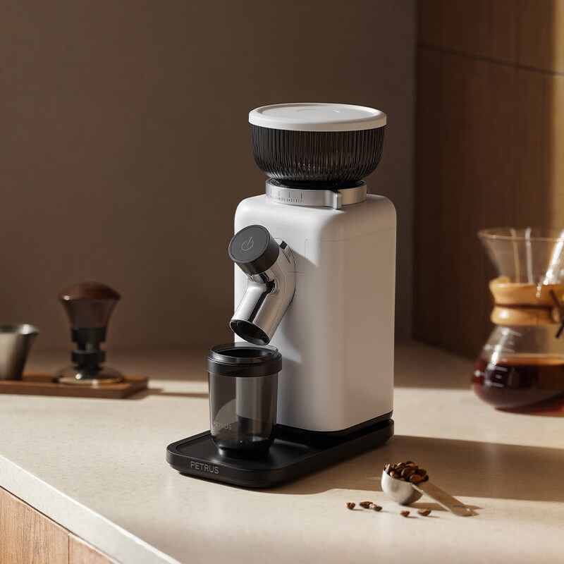 柏翠（petrus）新款家用电动磨豆机现磨意式美式小型意式研磨机防飞粉40档研磨PE3788E