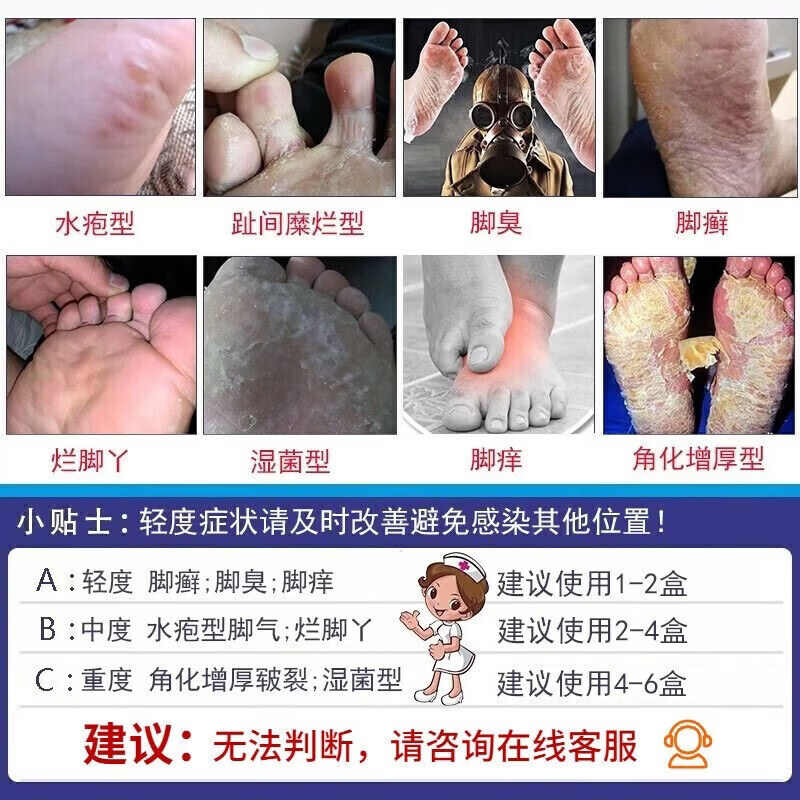 寓福堂脚气喷剂真菌感染水泡烂脚丫喷雾脚臭脚痒药足部抑菌杀菌止痒喷剂 中度脚气60ml【三瓶装】