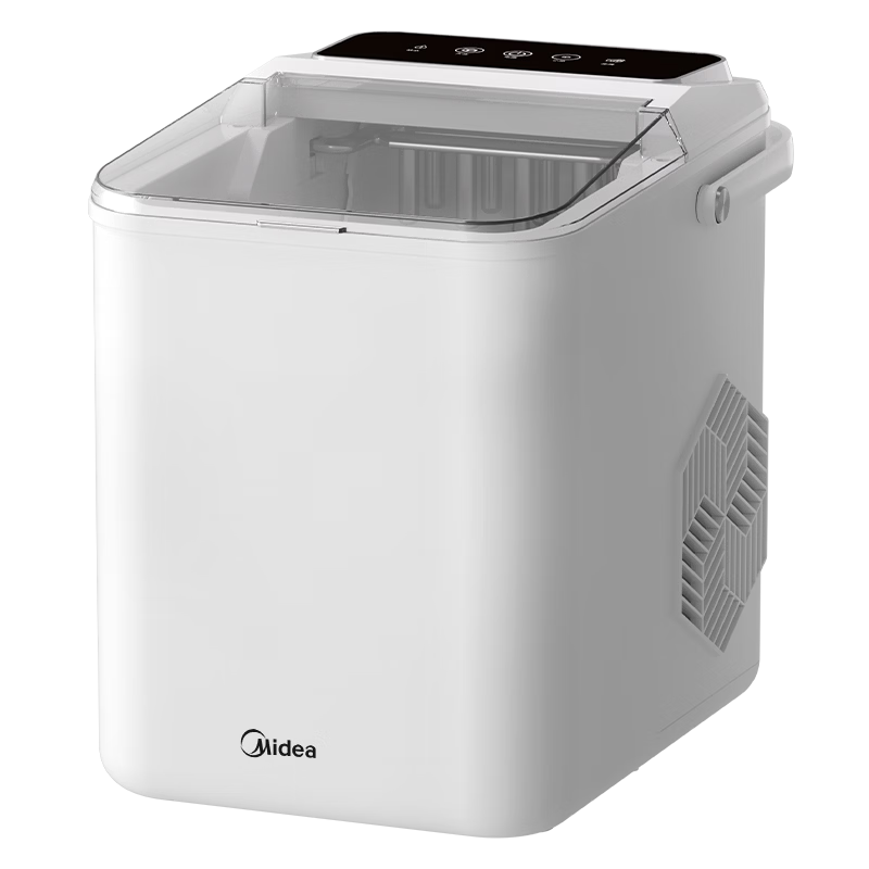 美的（Midea）制冰机 冰块全自动UV杀菌迷你宿舍子弹冰小功率触控款  MBJ-12D17EC