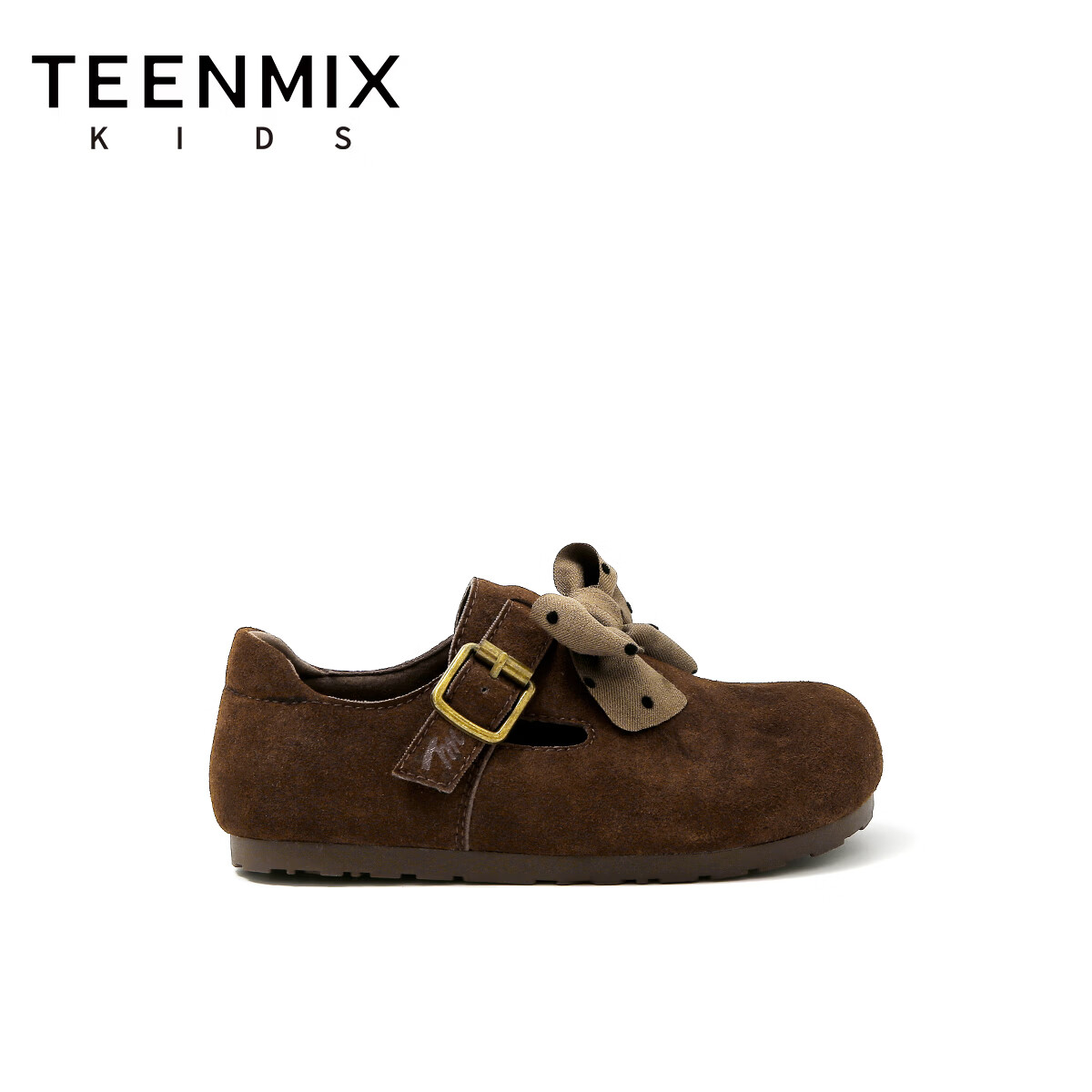 天美意童鞋2026年春秋季新款女宝宝勃肯鞋软底女童鞋子休闲鞋单鞋 棕色 29