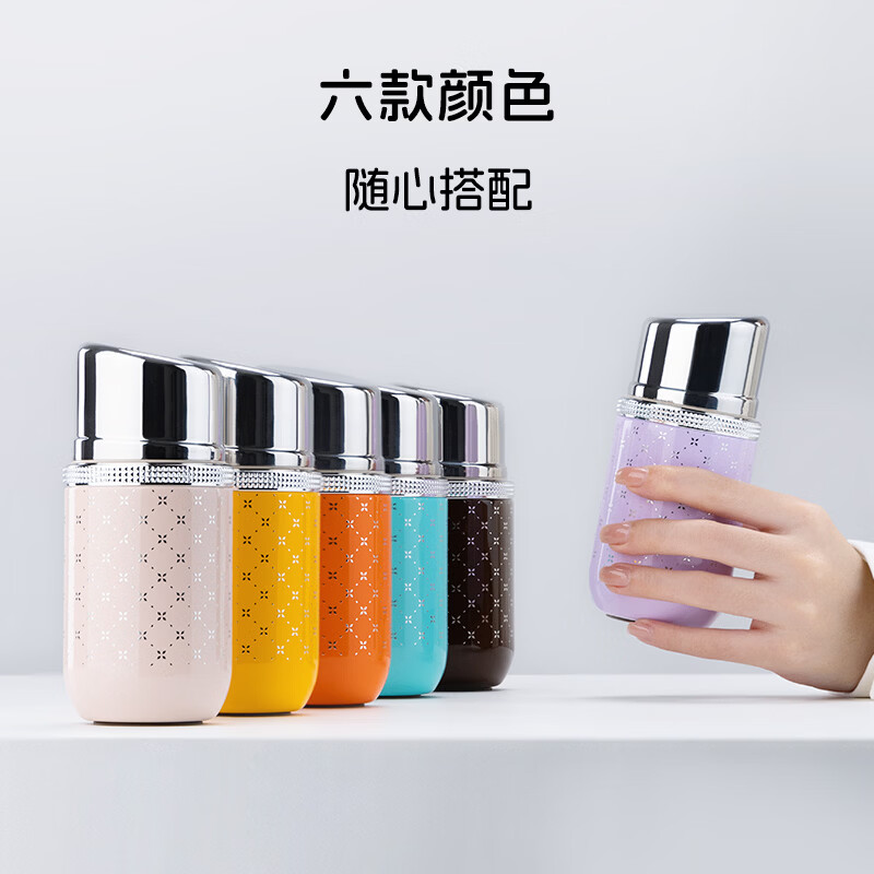 尚明(SAMADOYO)2026新款316L不锈钢焖茶保温杯便携水杯保温杯送老婆女朋友礼物 咖色