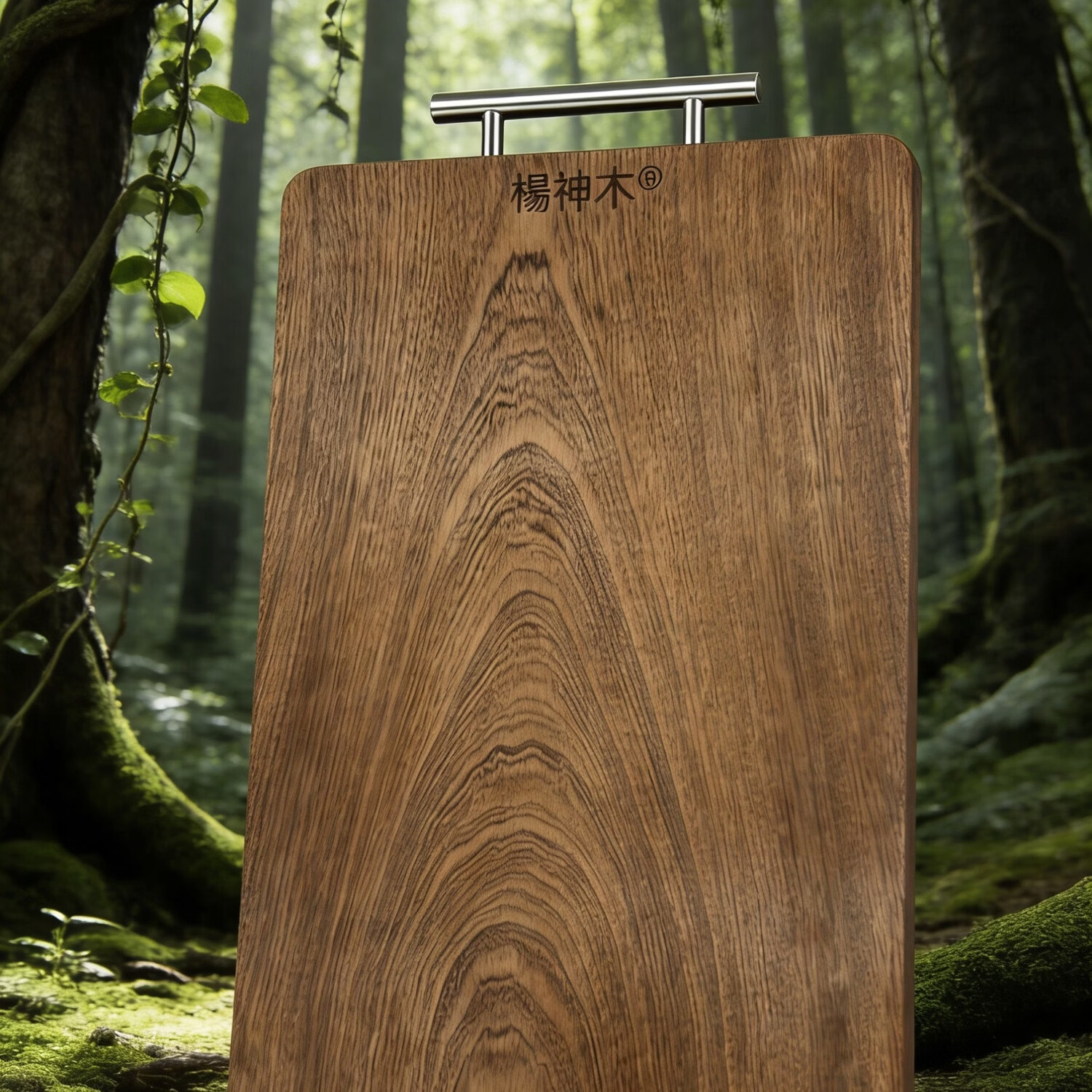 杨神木乌檀木实木家用厨房切菜板加厚案板食品级抗菌防霉 长方形 整木60X40cm(4-8人) 3.0cm
