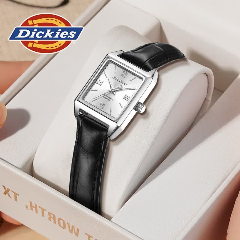 Dickies手表女新款ins轻奢小众腕表简约女表时尚百搭石英表送女生日礼物 250F60LYXCL-779L1-7SSY【皮带白表盘】