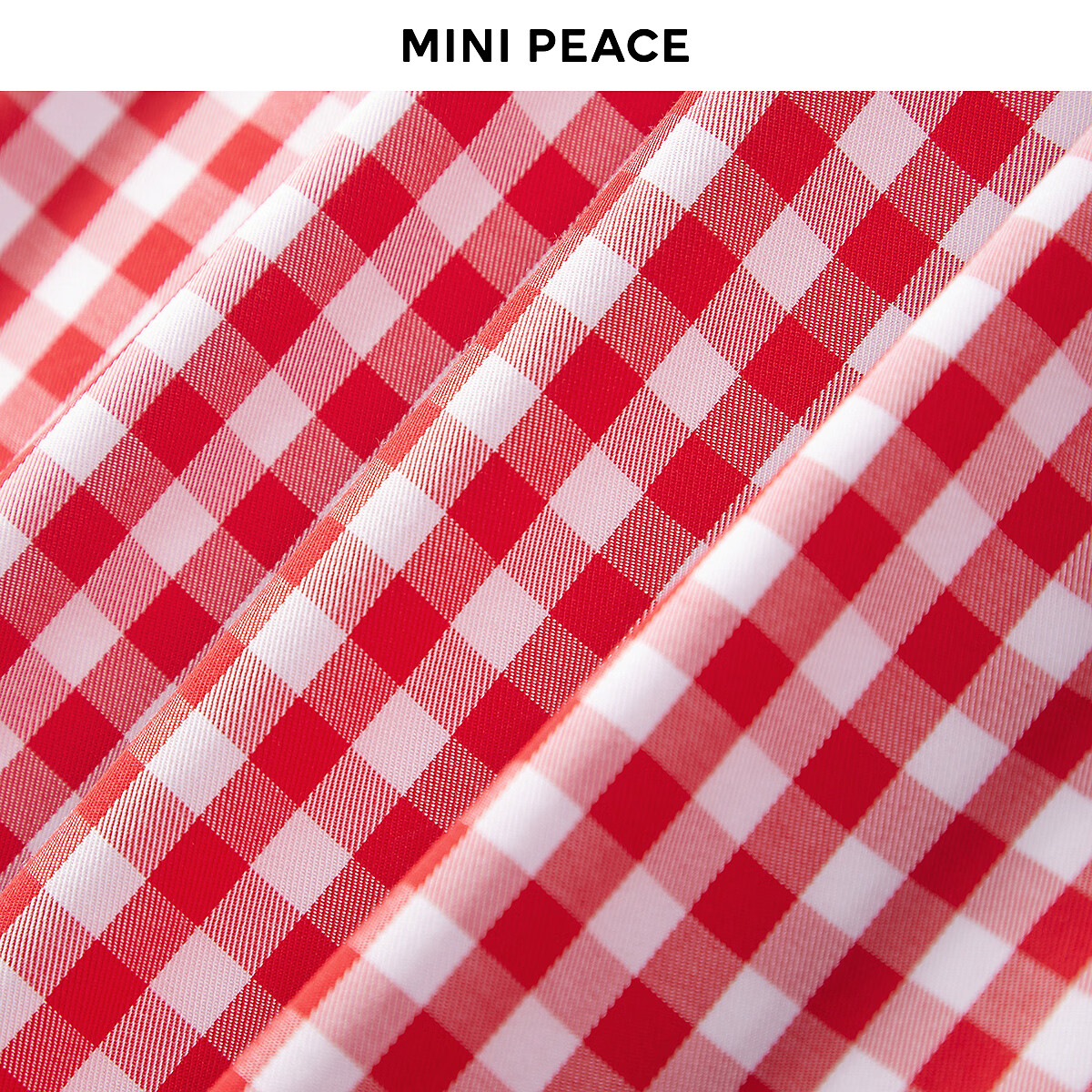 MINIPEACE×卡斯波和丽莎系列女童裤子夏季新款儿童红格子裙裤