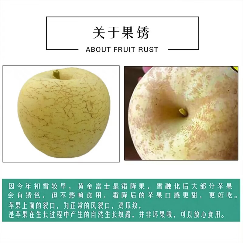 泽华果品山东烟台栖霞奶油富士苹果 黄苹果水果送礼礼盒装箱源头直发包邮 奶油富士苹果净重4.5斤13-15个小果 源头直发